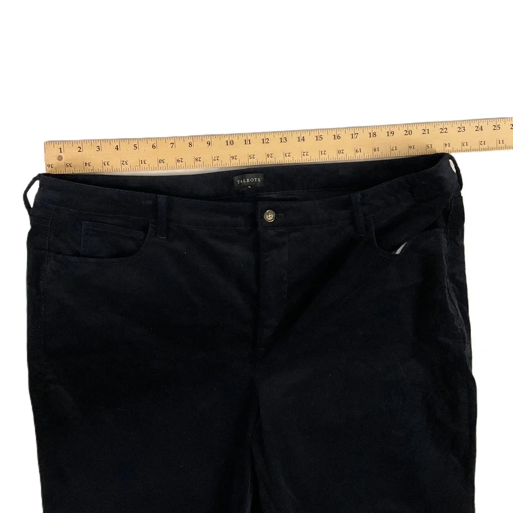 Talbots Dark Blue‎ Corduroy Cropped 5-Pocket Chinos 22W